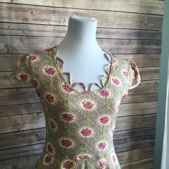 Effie’s Heart Carrington Dress Devonshire Print M - Picture 2 of 4